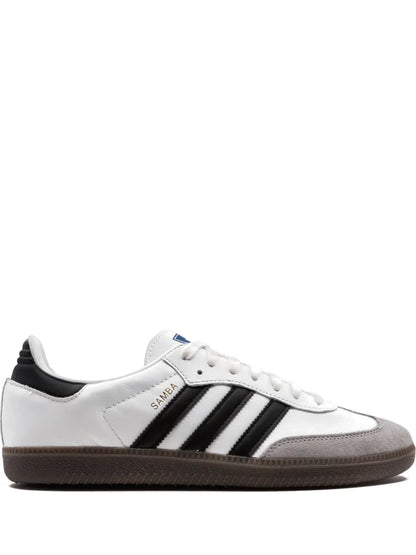 Adidas Samba Noir Blanche - basket cuir noire et blanche vue profil