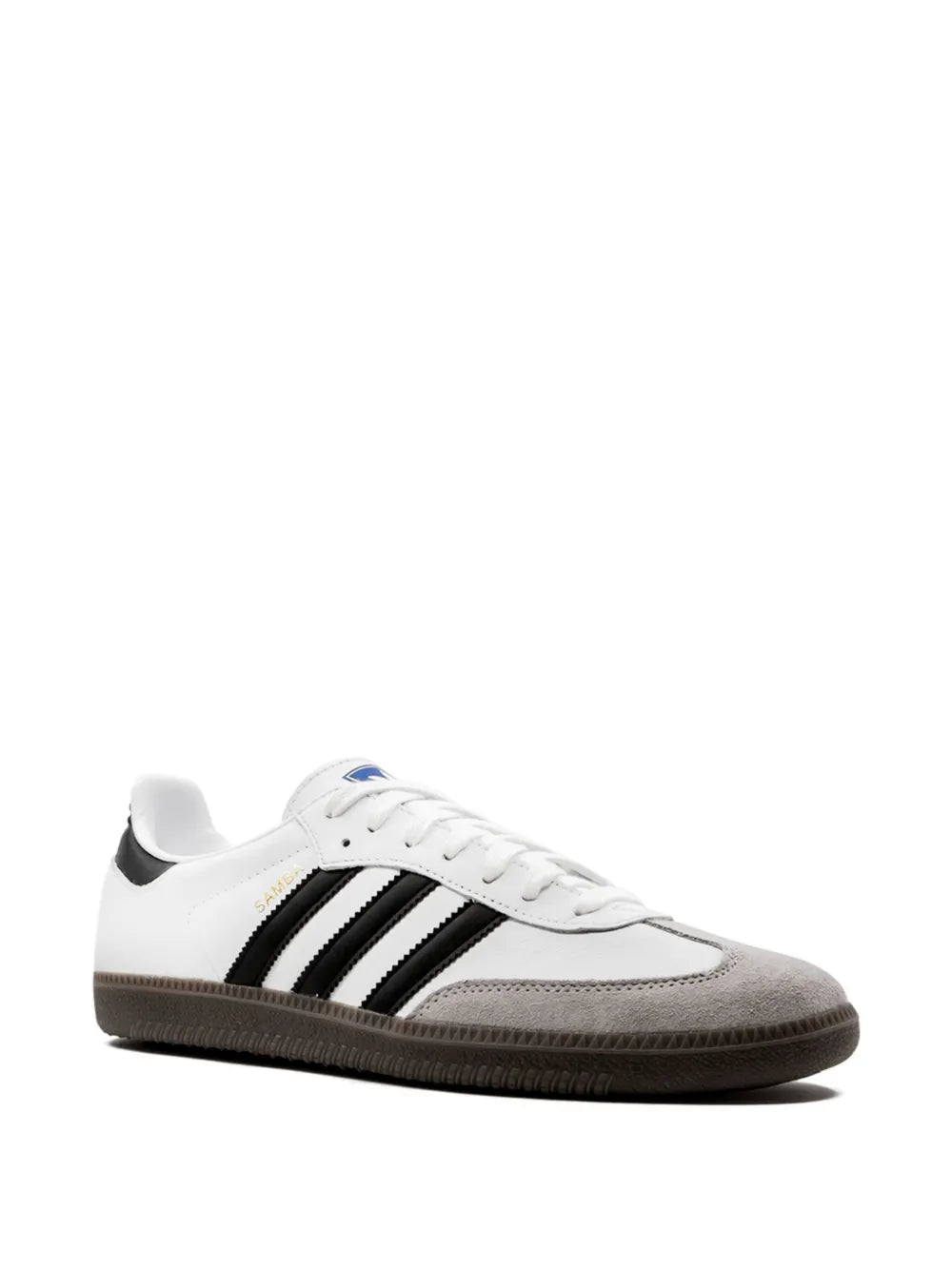 Adidas Samba Noir Blanche - basket cuir noire et blanche vue de face