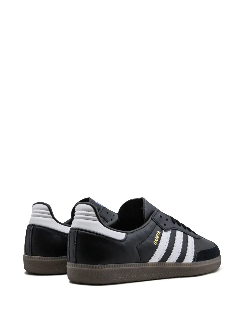 Adidas Samba Noir - basket cuir noire retro vue de face