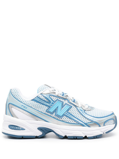 New Balance 740 Bleu - sneaker chunky bleue vue profil