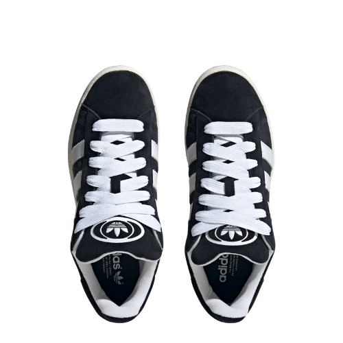 Adidas Campus Noire - sneaker suede noire vintage vue de face