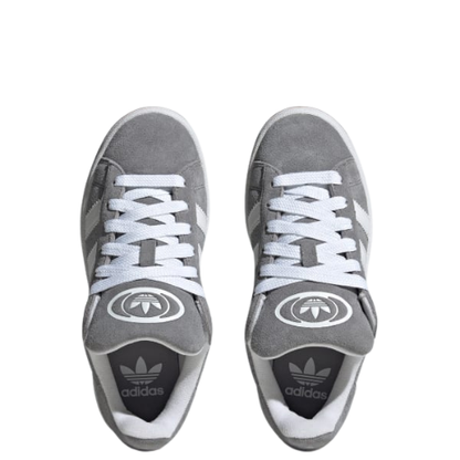 Adidas Campus Grise - sneaker suede grise vintage vue de face