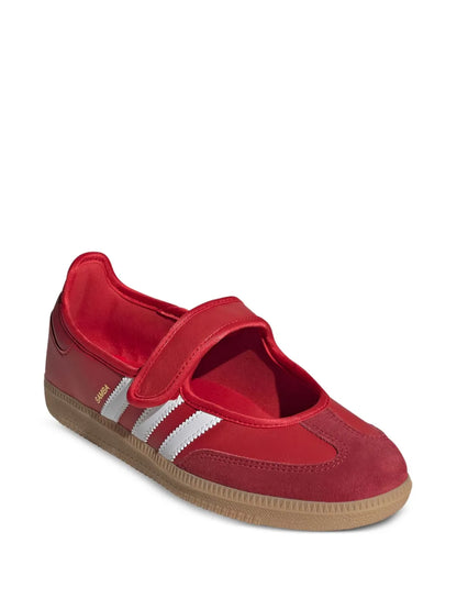 Adidas Samba Jane Rouge - basket cuir rouge vue de face
