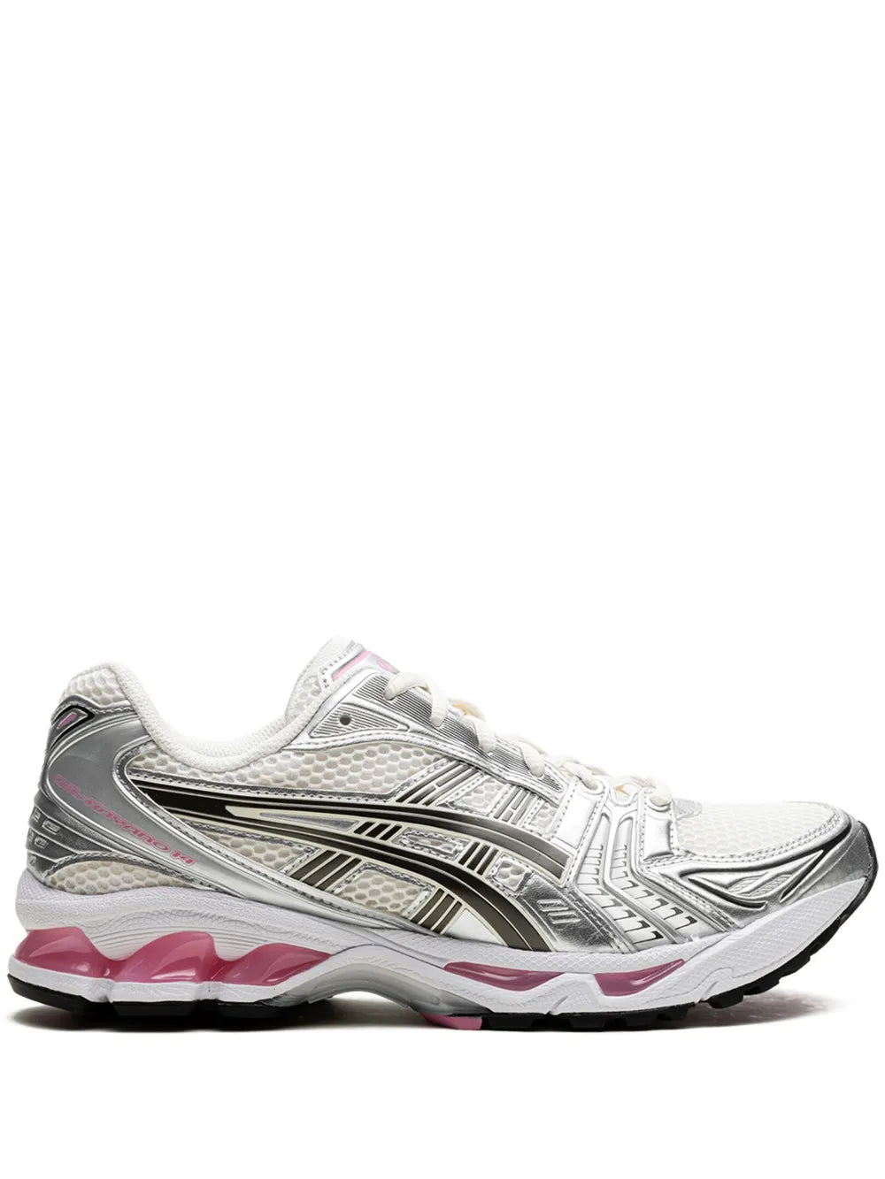 Asics Kayano 14 Cream Sweet Pink - sneaker chunky rose pastel vue profil
