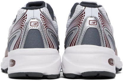New Balance 740 Blanc Rouge - sneaker chunky blanche et rouge vue de face