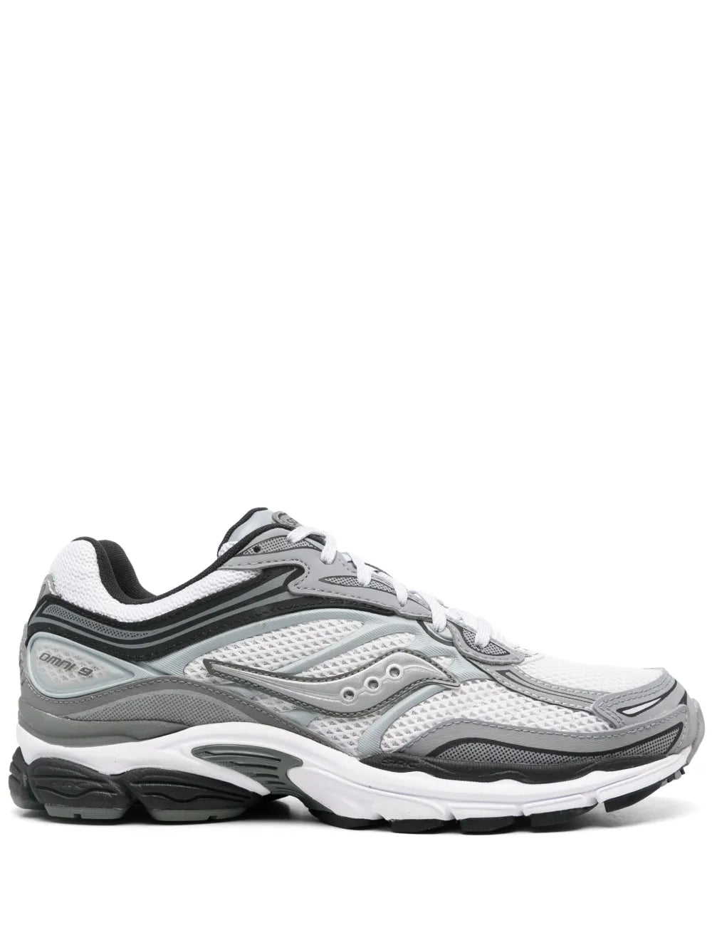 Saucony Omni 9 Grey enfant - basket grise vue profil
