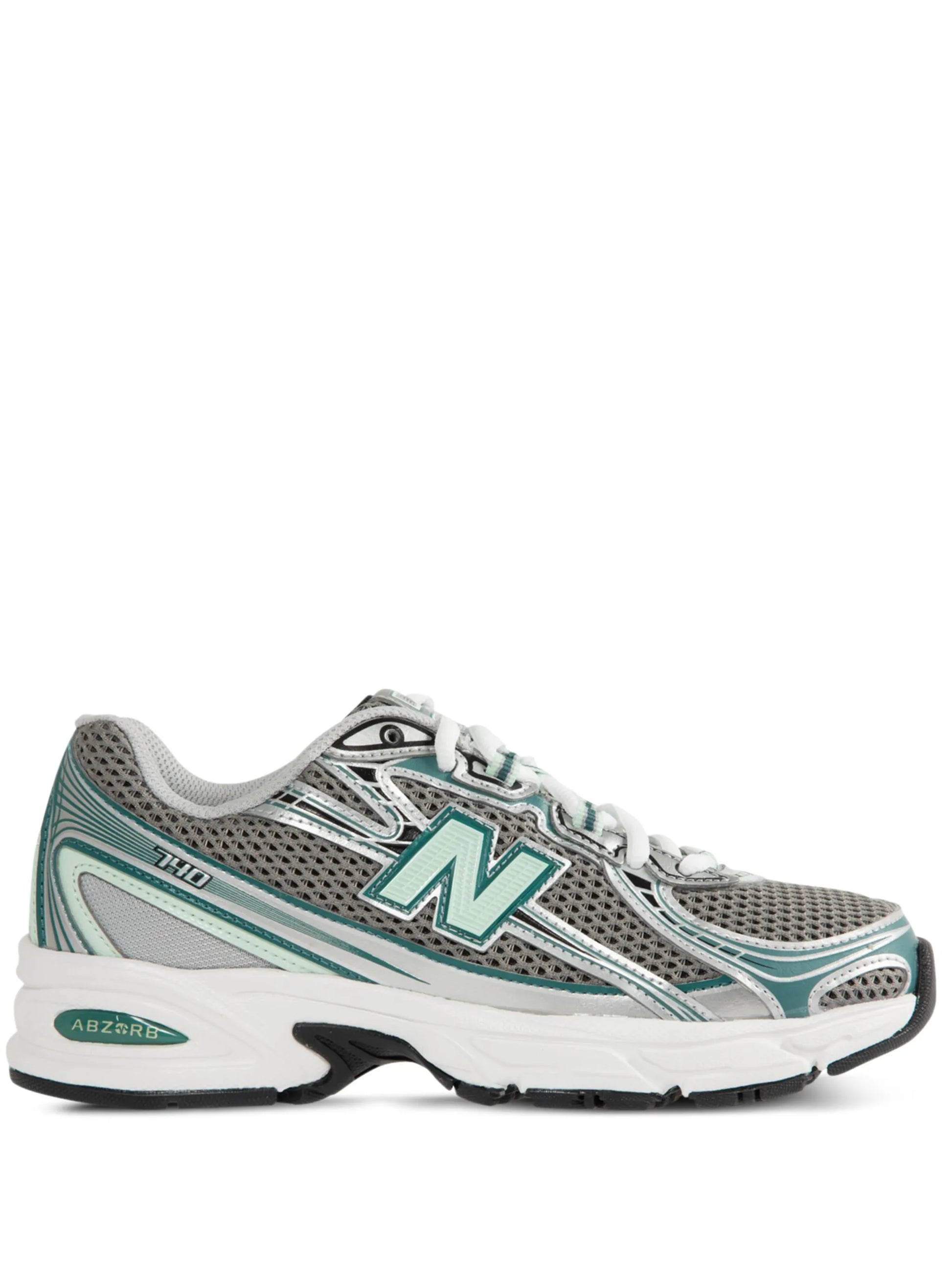 New Balance 740 Silver Metallic - sneaker chunky argentee vue profil
