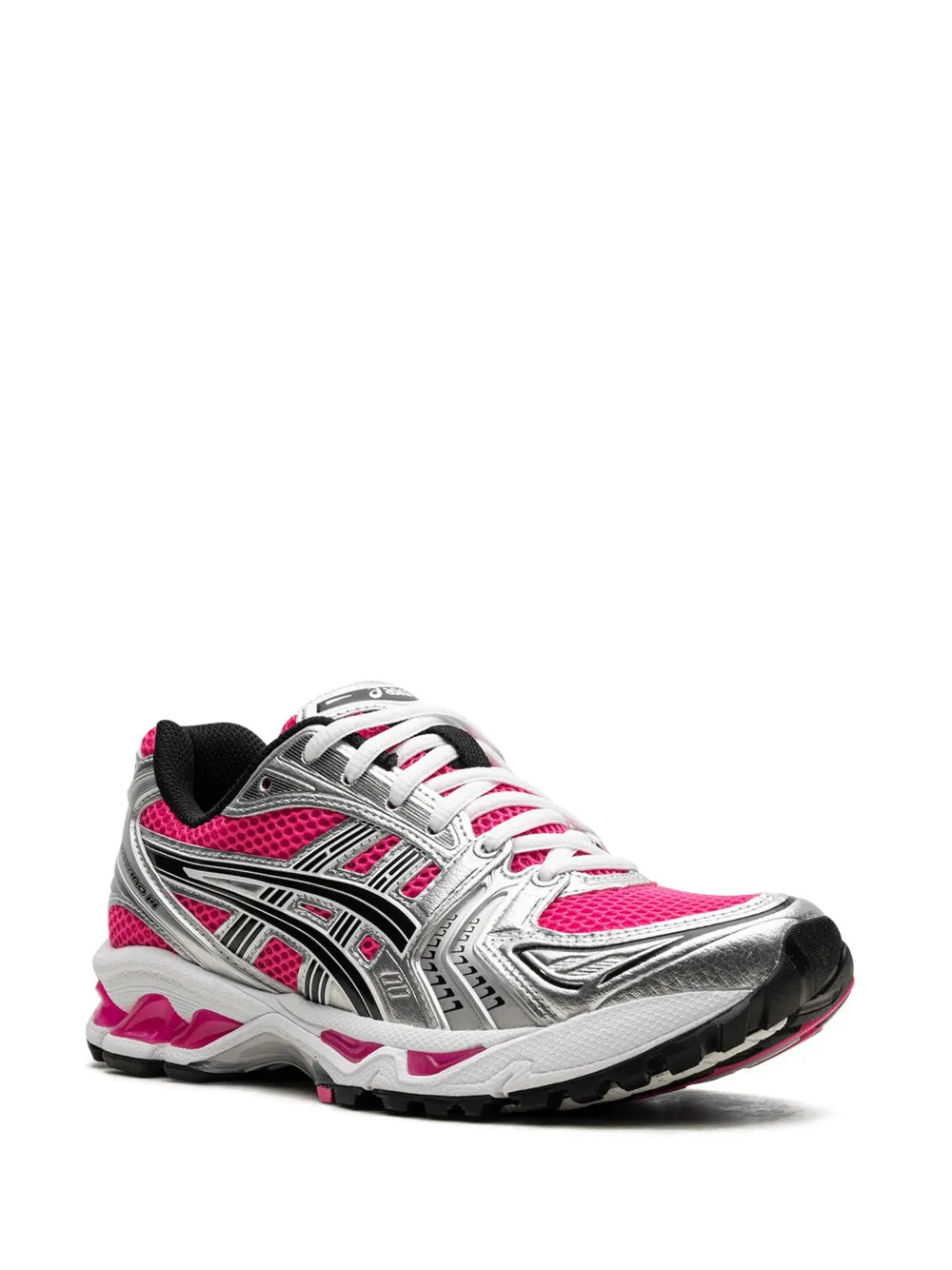 Asics Kayano 14 Pink Glow - basket chunky rose vue de face