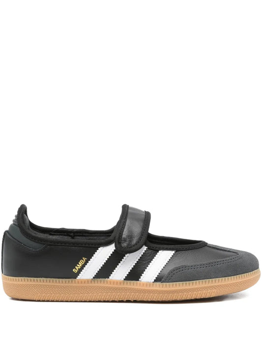 Adidas Samba Jane Noir - basket cuir noire vue profil
